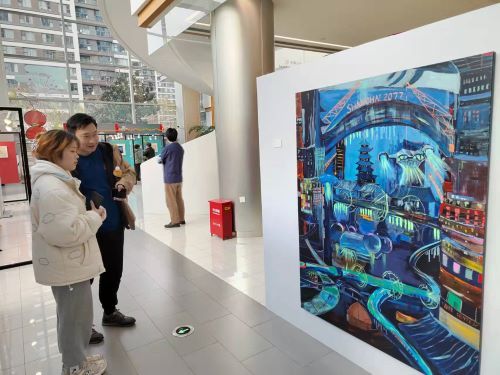 (艺术展现场 记者 姜煜 摄) (艺术展现场 记者 姜煜 摄)